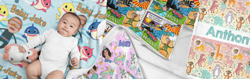 Personalized Blankets with Faces or Name - Custom Blankets, with name or photos