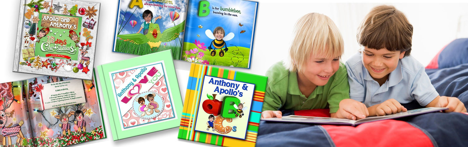 Books Personalized for more than 1 child | siblings books, personalized books for multiple kids, custom family blankets with more than 1 photo, Personalized for more than 1 - Custom Books and Gifts with multiple photos