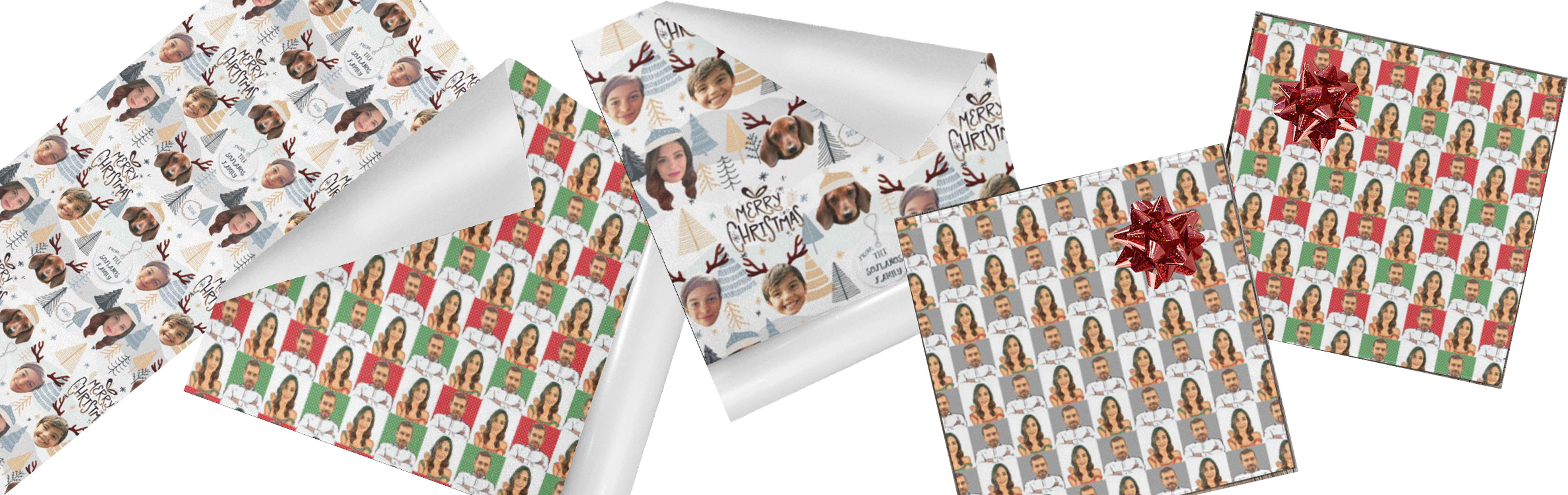 Personalized Family Christmas Gift Wrap - Custom Face wrapping paper – My  Custom Kids Books