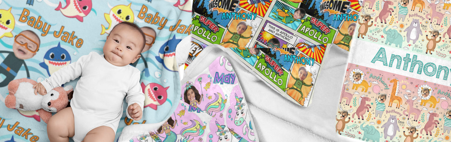 Personalized Blankets with Photos - Custom Photo Blankets, personalized blankets with your photos, custom face blankets for kids, pets, family blankets and more!
