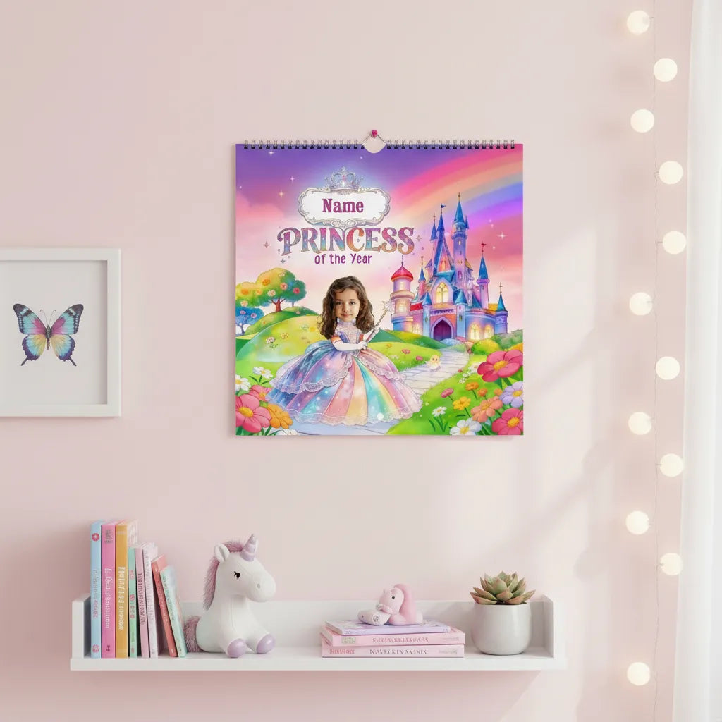 Princess of the Year - Personalized Photo Wall calendar