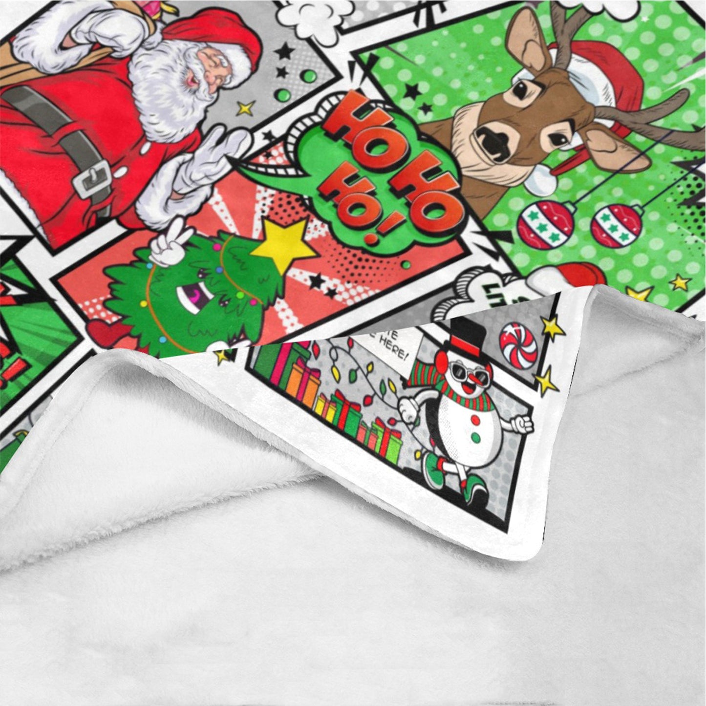 Colorful gift for Christmas fleece blanket for kids