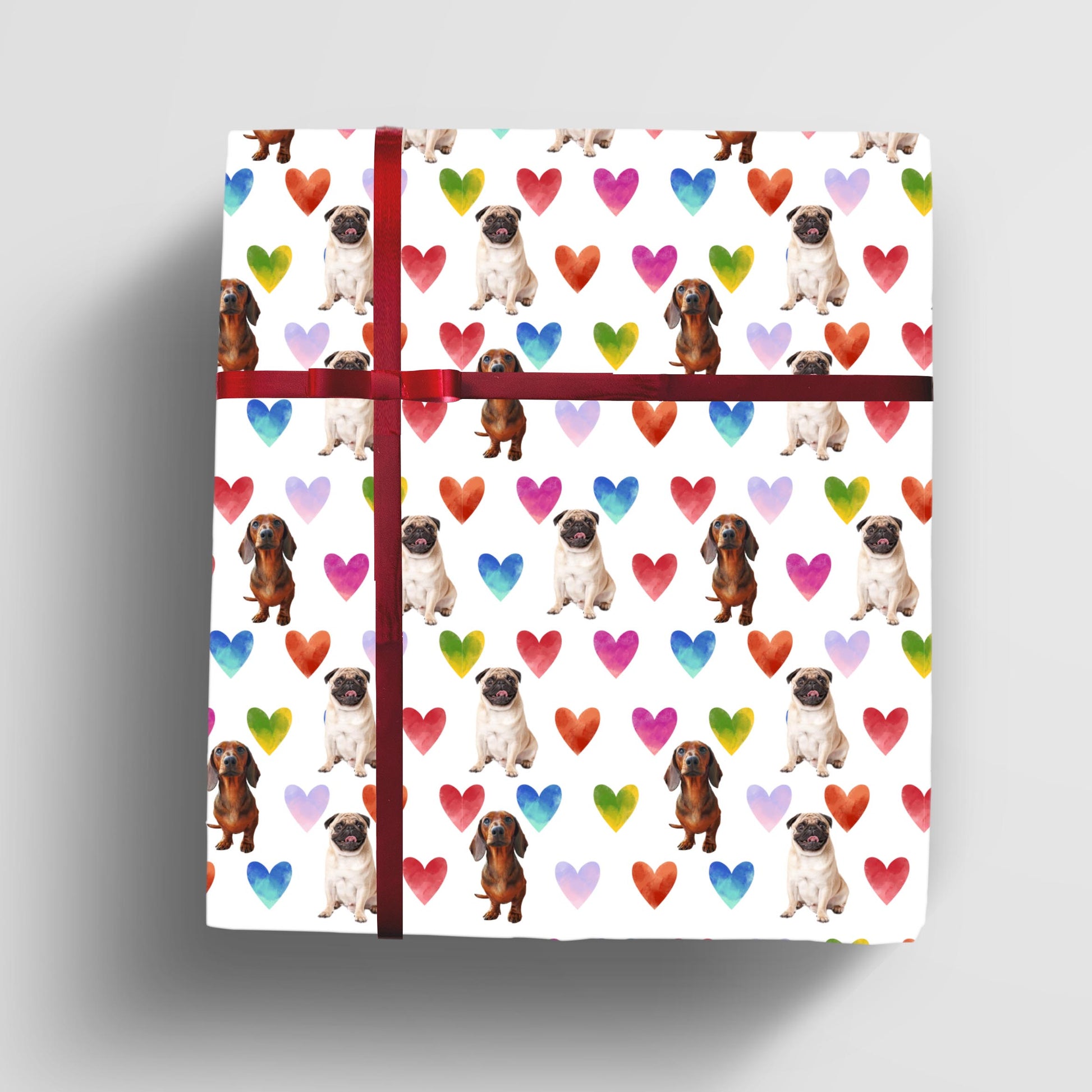Custom Love Wrapping Paper - Valentines photo gift wrap for couples