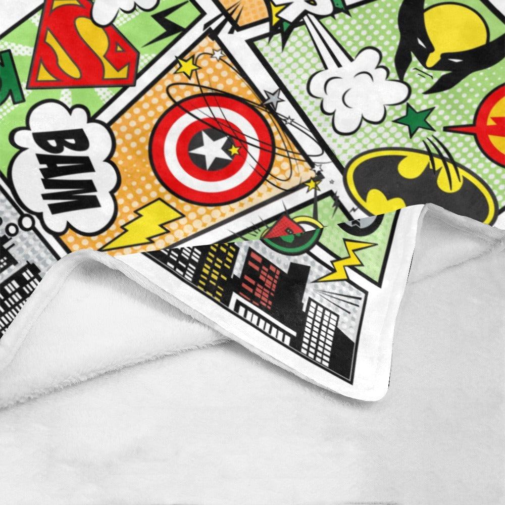 Personalized Superhero Blanket - Custom Comics Name Blanket for Kids, personalized batman spiderman blanket, custom blanket for boys, custom throw blanket