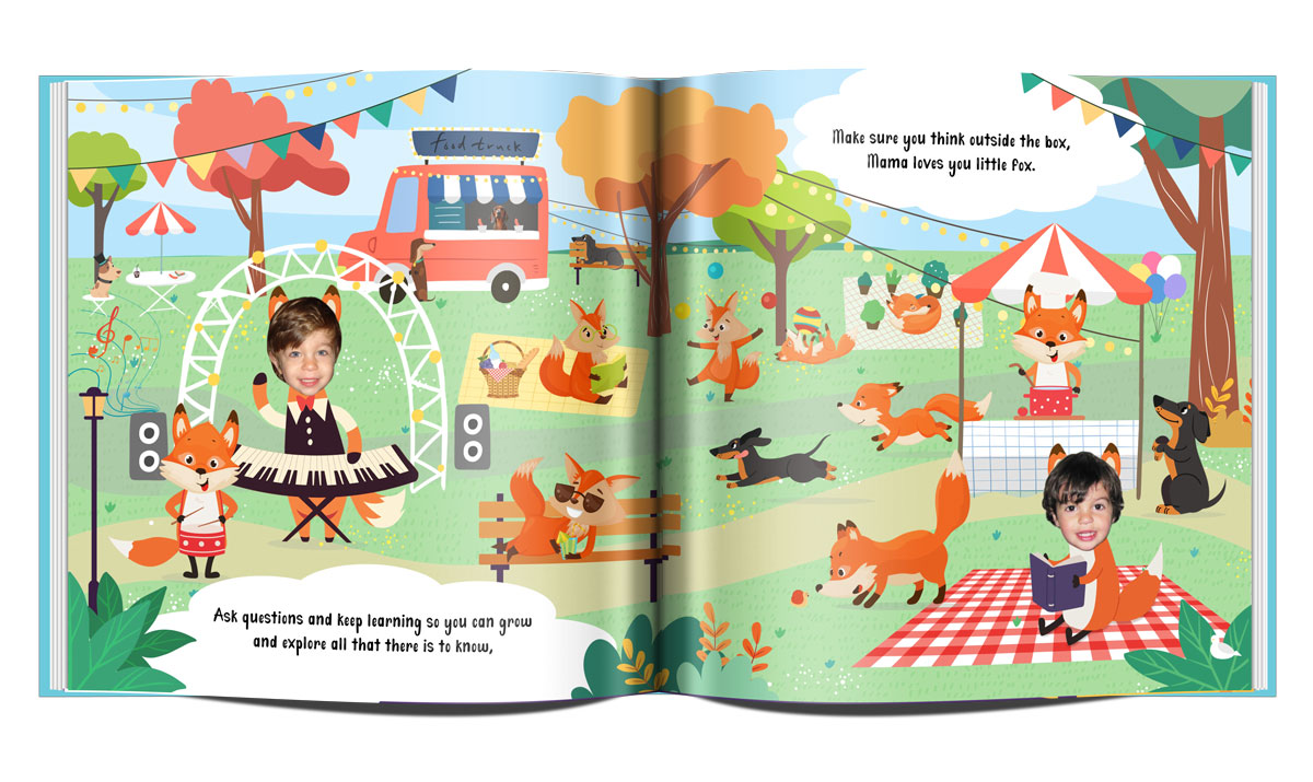 A Personalized Love Book for multiple children and a pet - with photos and names, personalized siblings books