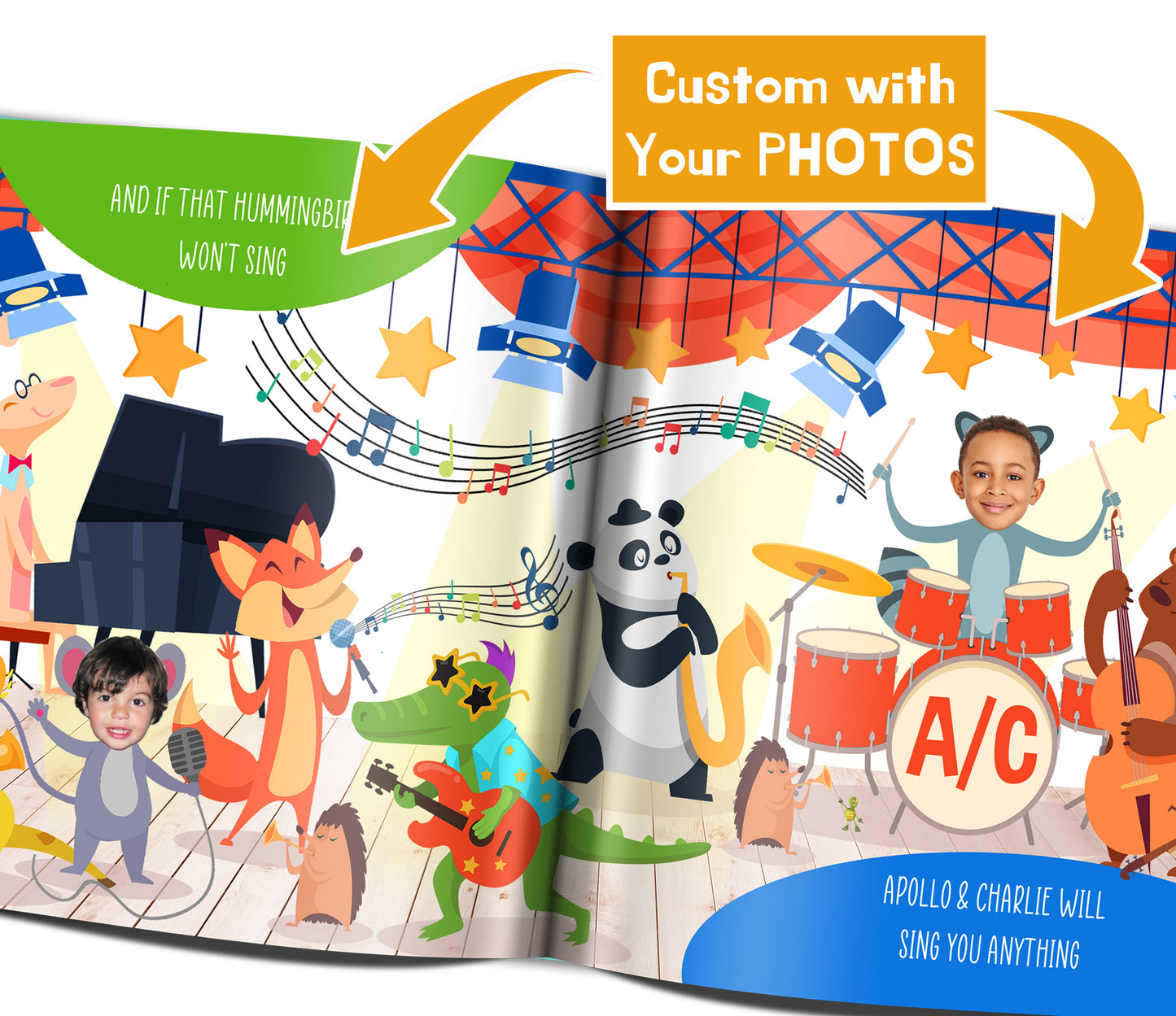 friends book personalized with photos and names