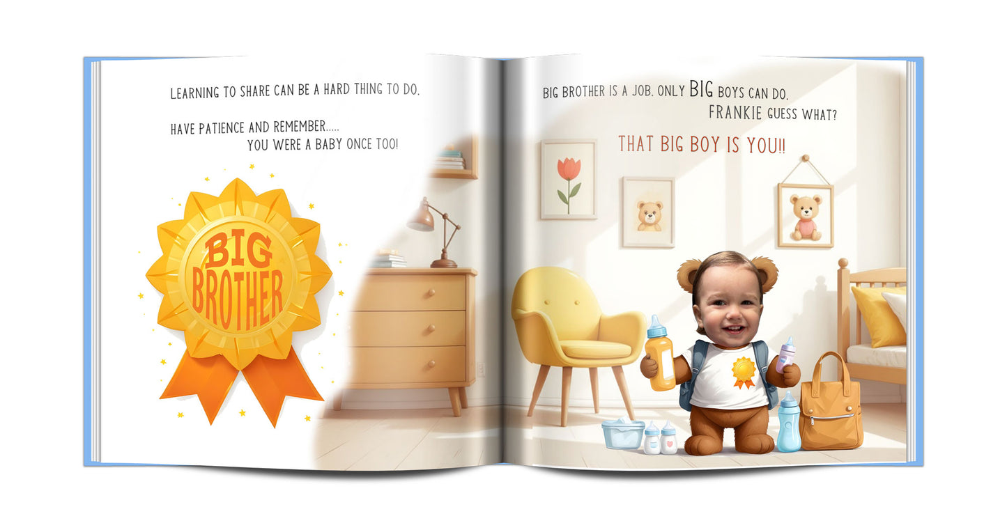 A Personalized Big Sister or Big Brother Book with photo and name