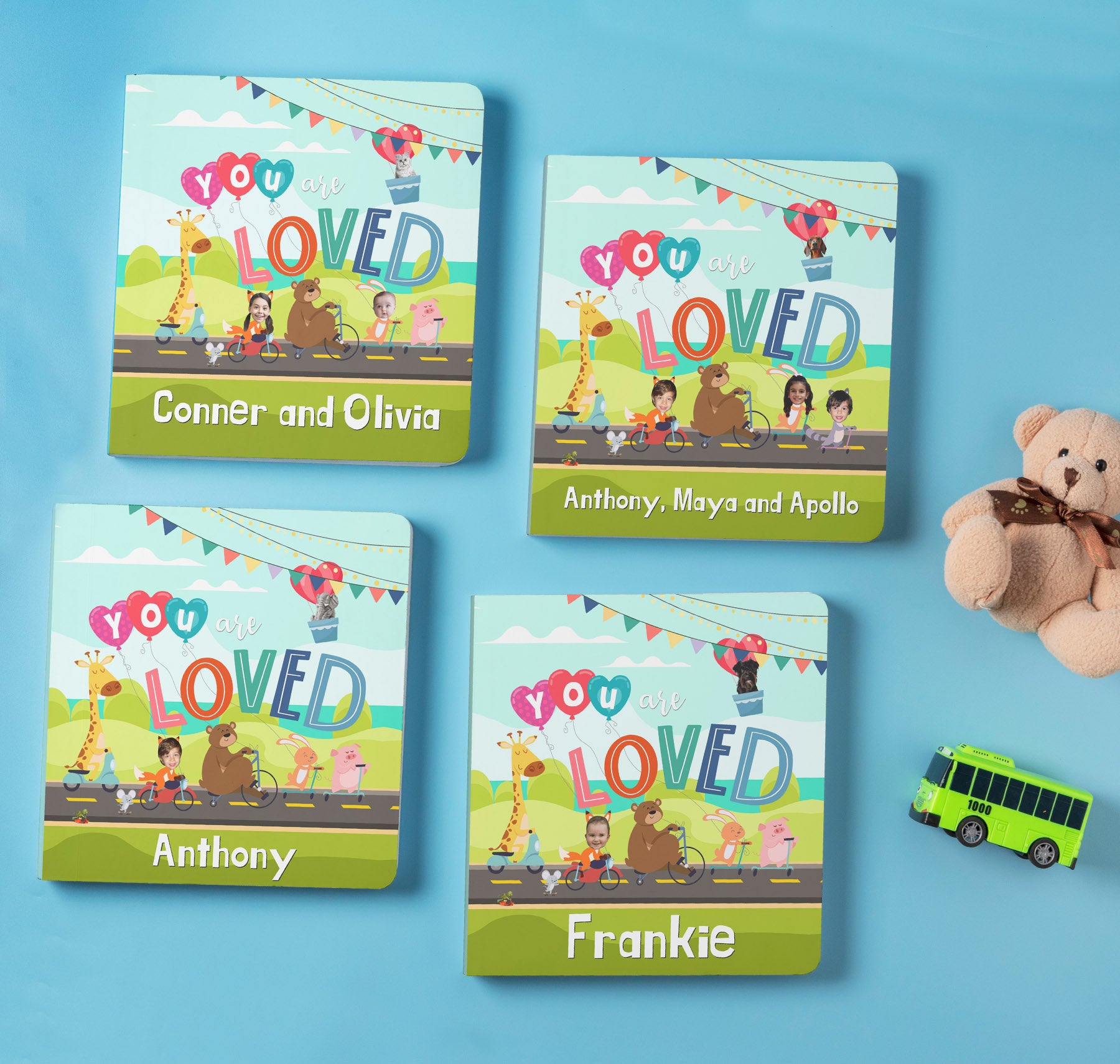 personalized love book for multiple children with photos add a pet into custom story book custom for siblings book
