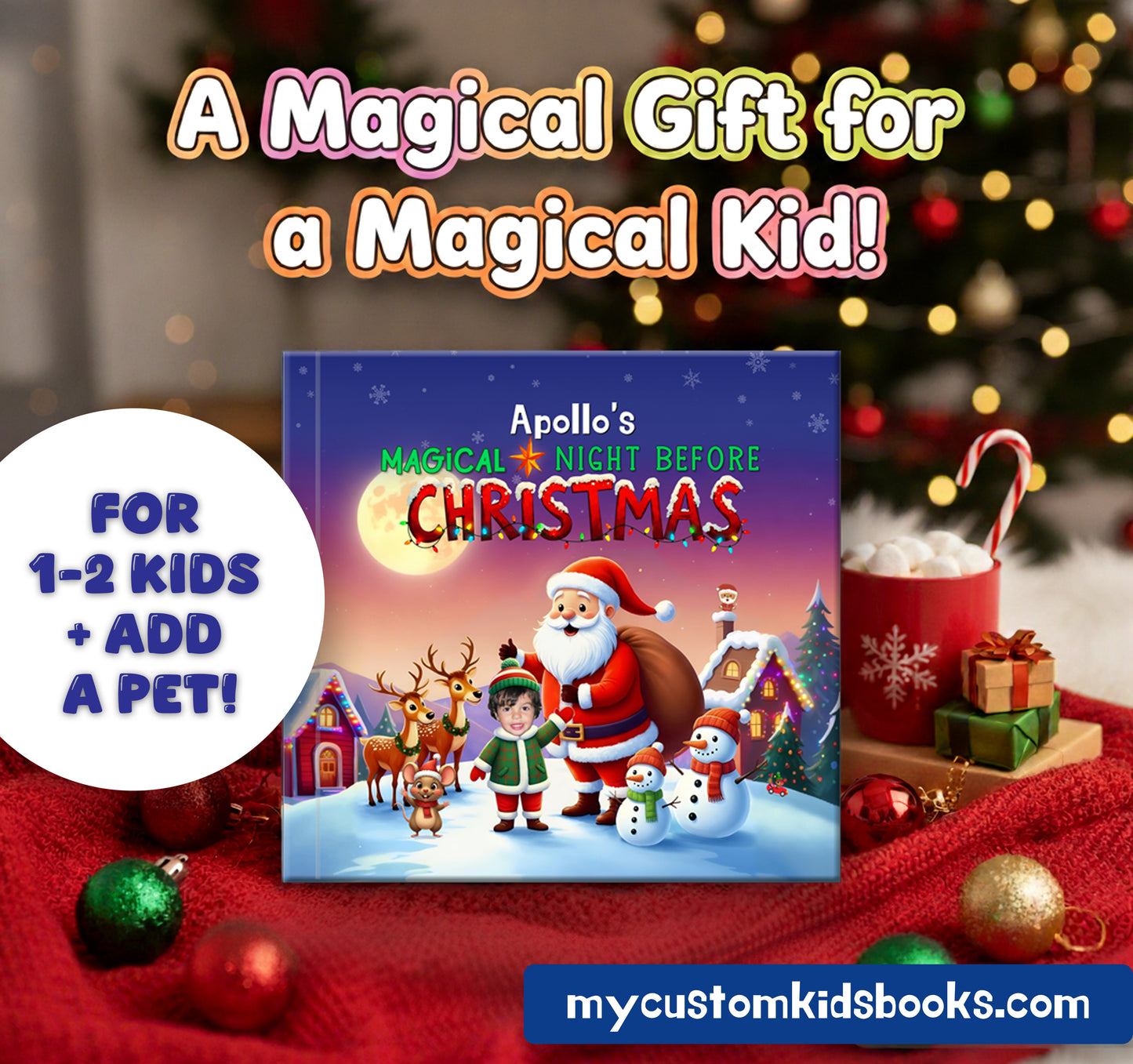 Night Before Christmas Book for 2 Kids