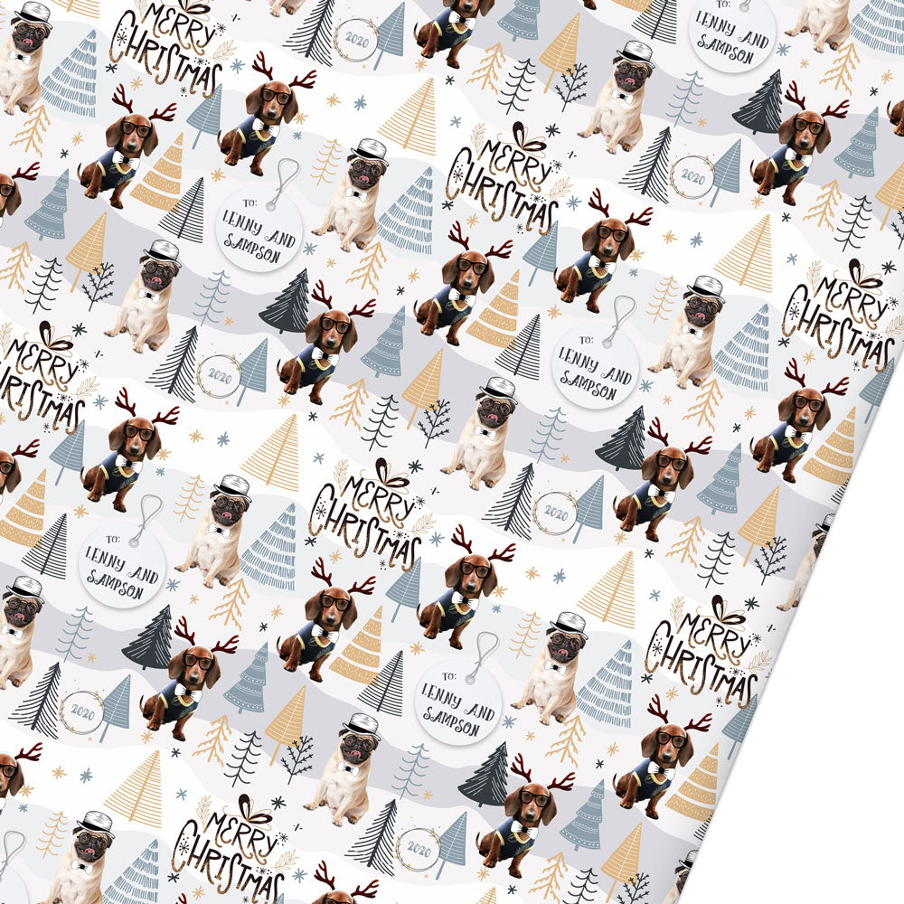 Personalized Family Christmas Gift Wrap Face wrapping paper, photo gift wrap with multiple faces