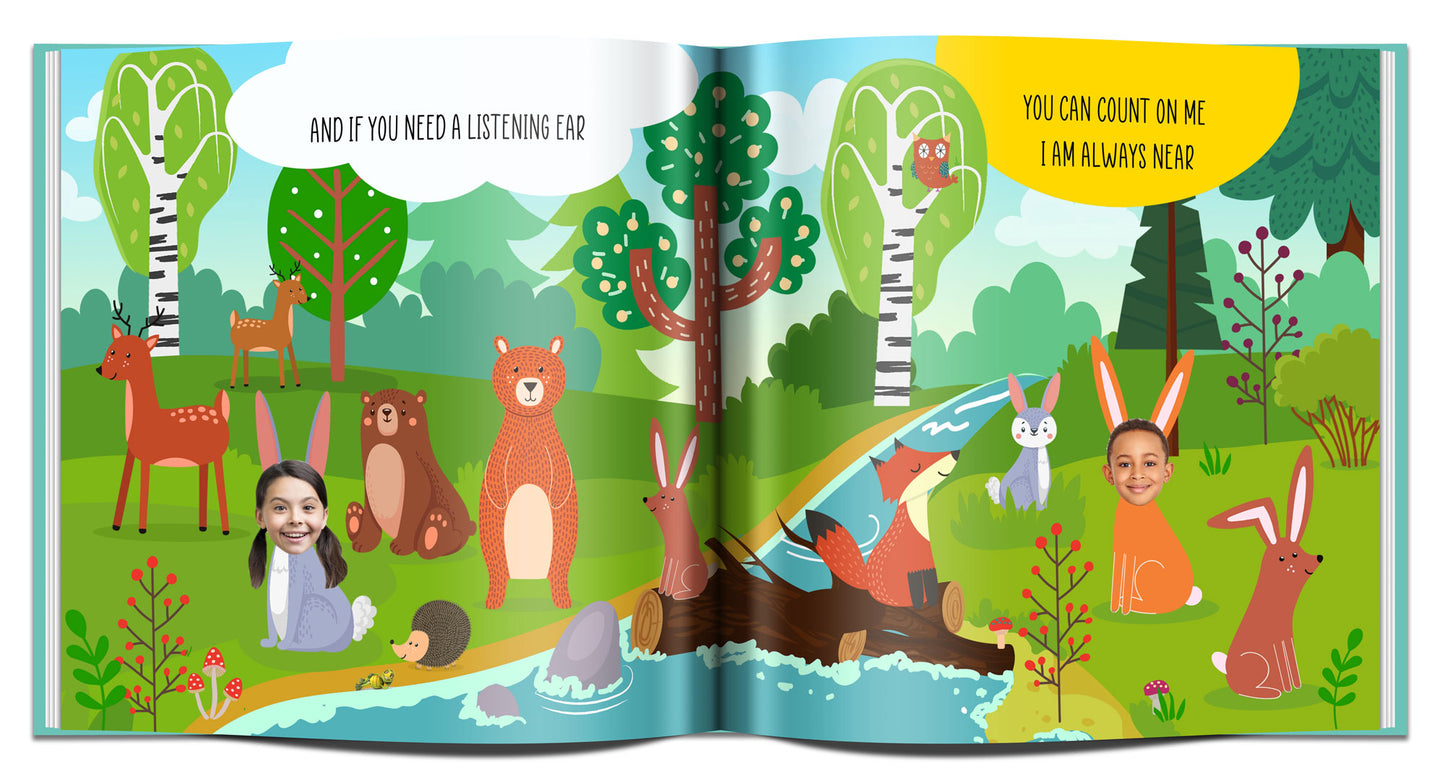 personalized book with multiple photos and names, personalized book for best friends, personalized book for siblings