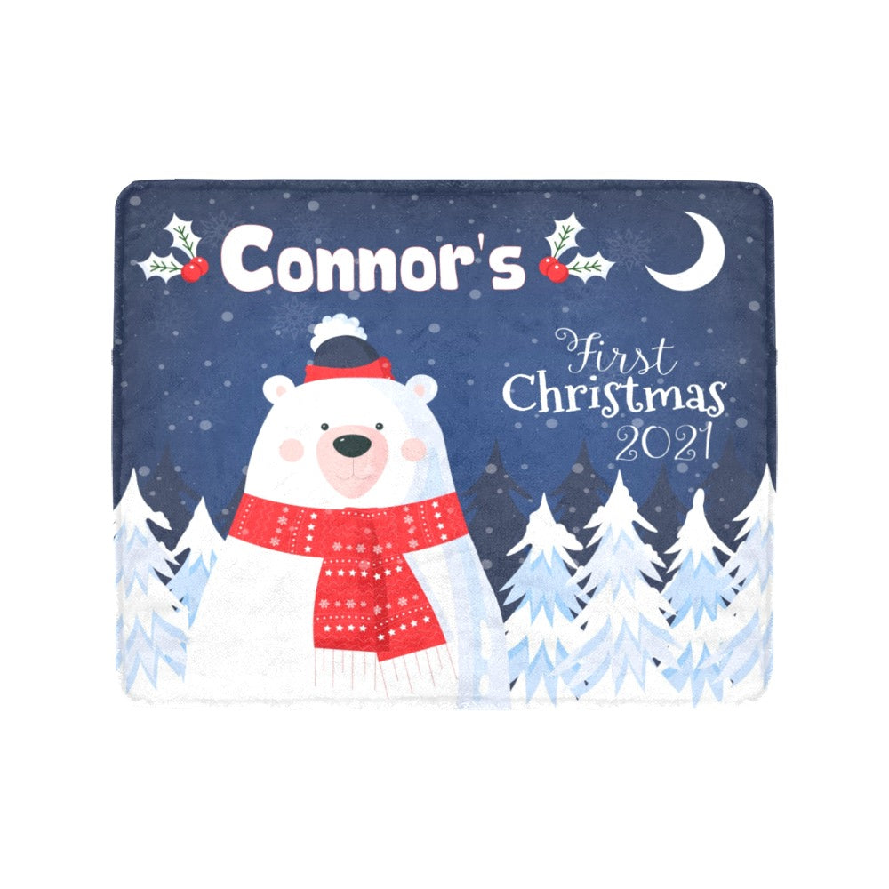 Baby's 1st Christmas Gift- Custom Baby Blanket, Baby's first Christmas Blanket