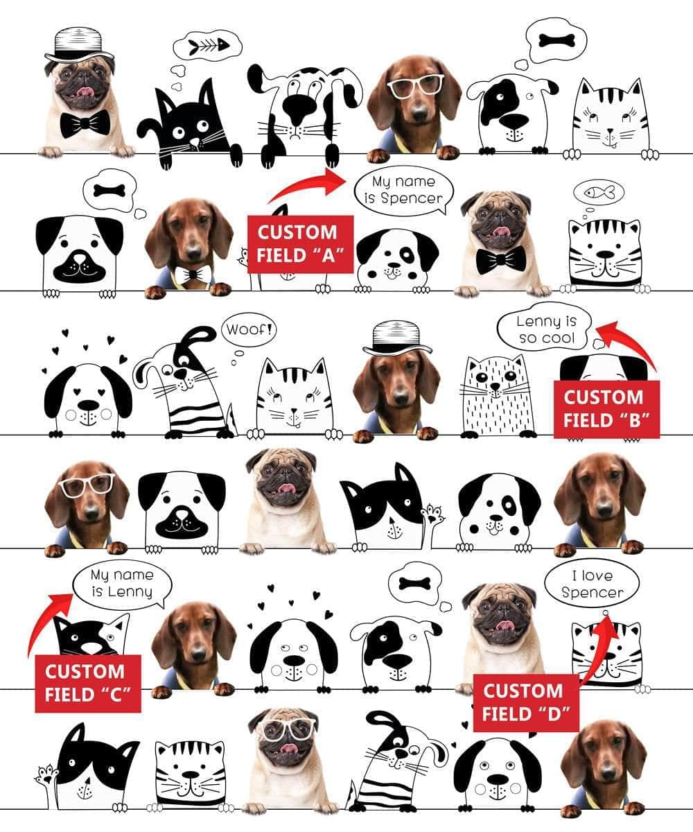 personalized pet blanket dog cat with photo custom message