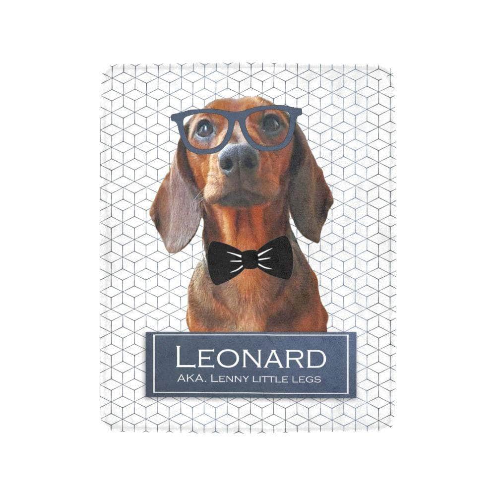 Personalized Blanket for Dogs, Cats, or Pets - Custom Pet Photo Blanket, navy blue blanket
