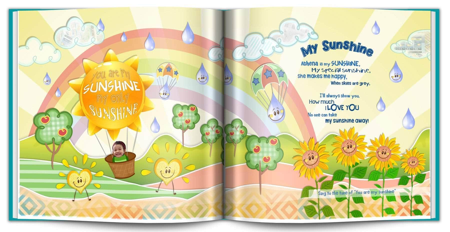 Personalized Nursery Rhyme Book for kids with their name and photo preview