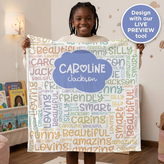 Meet Our New Personalized Name Blankets for Kids