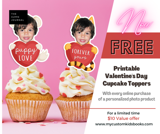 FREE Printable Valentines - Valentines Cupcake Toppers or Personalized Valentines Cards