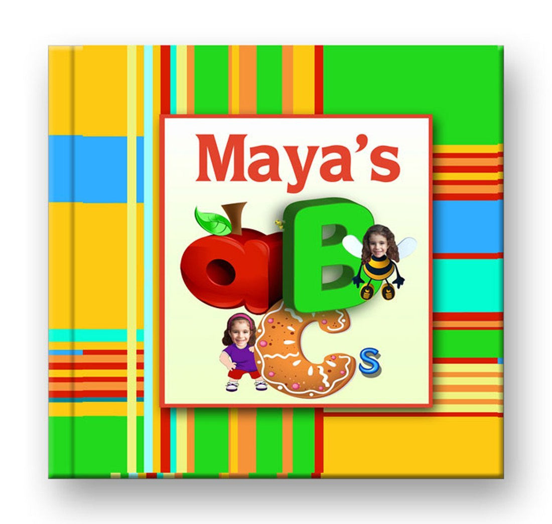 personalized abc children's book with photo and name