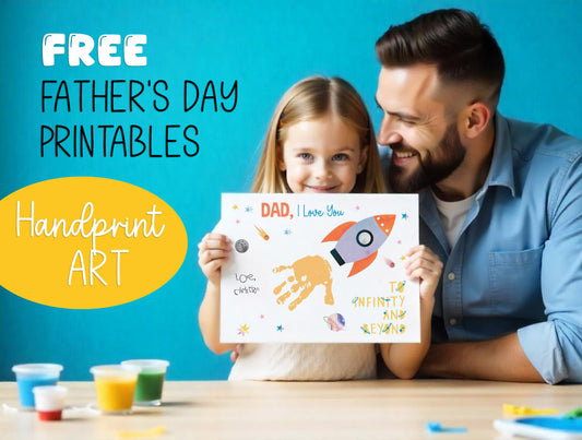 free fathers day printable handprint art