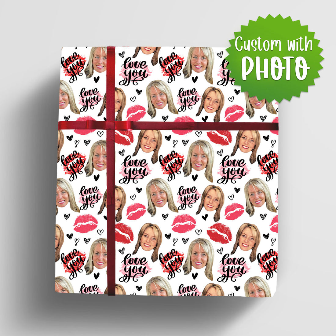 Custom wrapping paper for Valentines Day Gifts for him or her Check out our Custom Valentines Day wrapping paper designs made especially for Valentine's Day Gifts for Him or Her