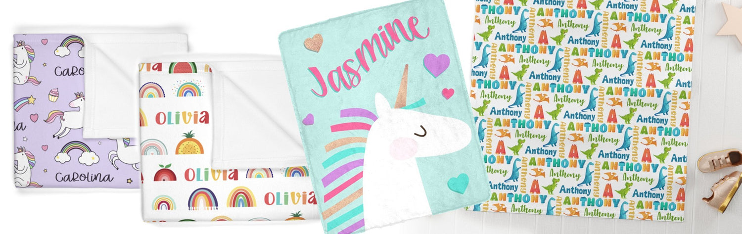 Personalized Blankets with Name - Custom Name Blankets for Kids