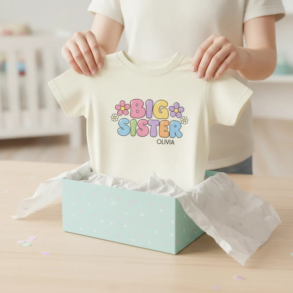 Big Sister t-shirt for toddlers (Made in US)
