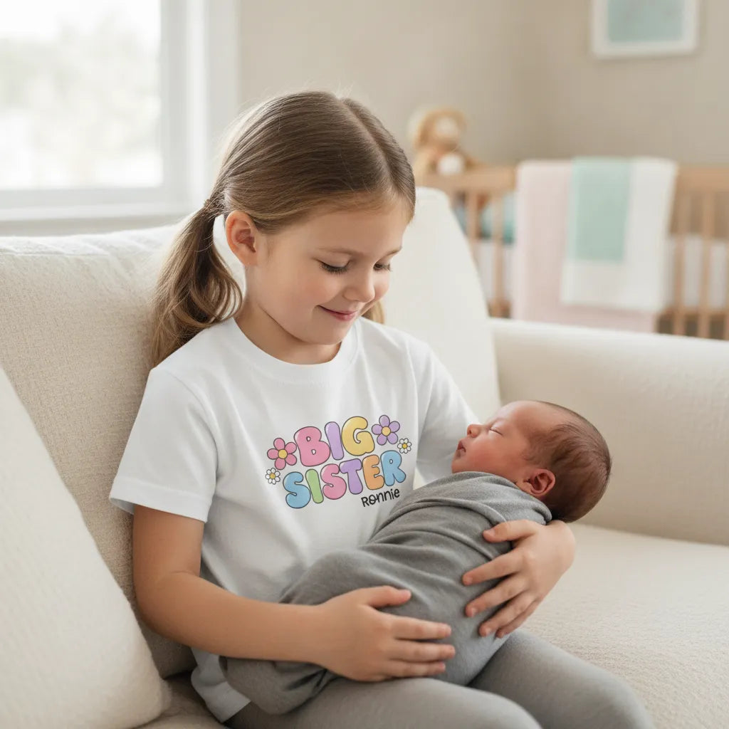 Big Sister t-shirt for toddlers (Made in US)