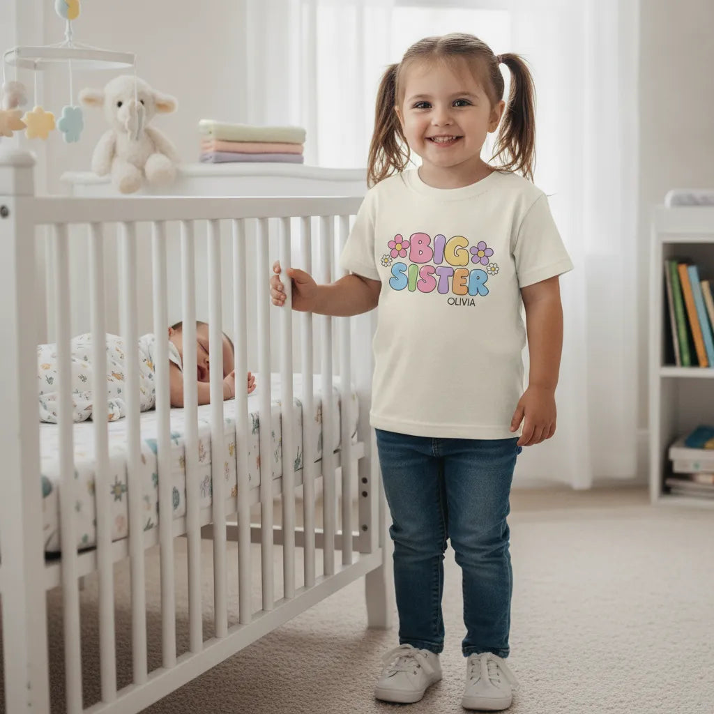 Big Sister t-shirt for toddlers (Made in US)