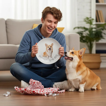 Personalized Pet Photo Plate – Funny Custom Gift for Pet Lovers