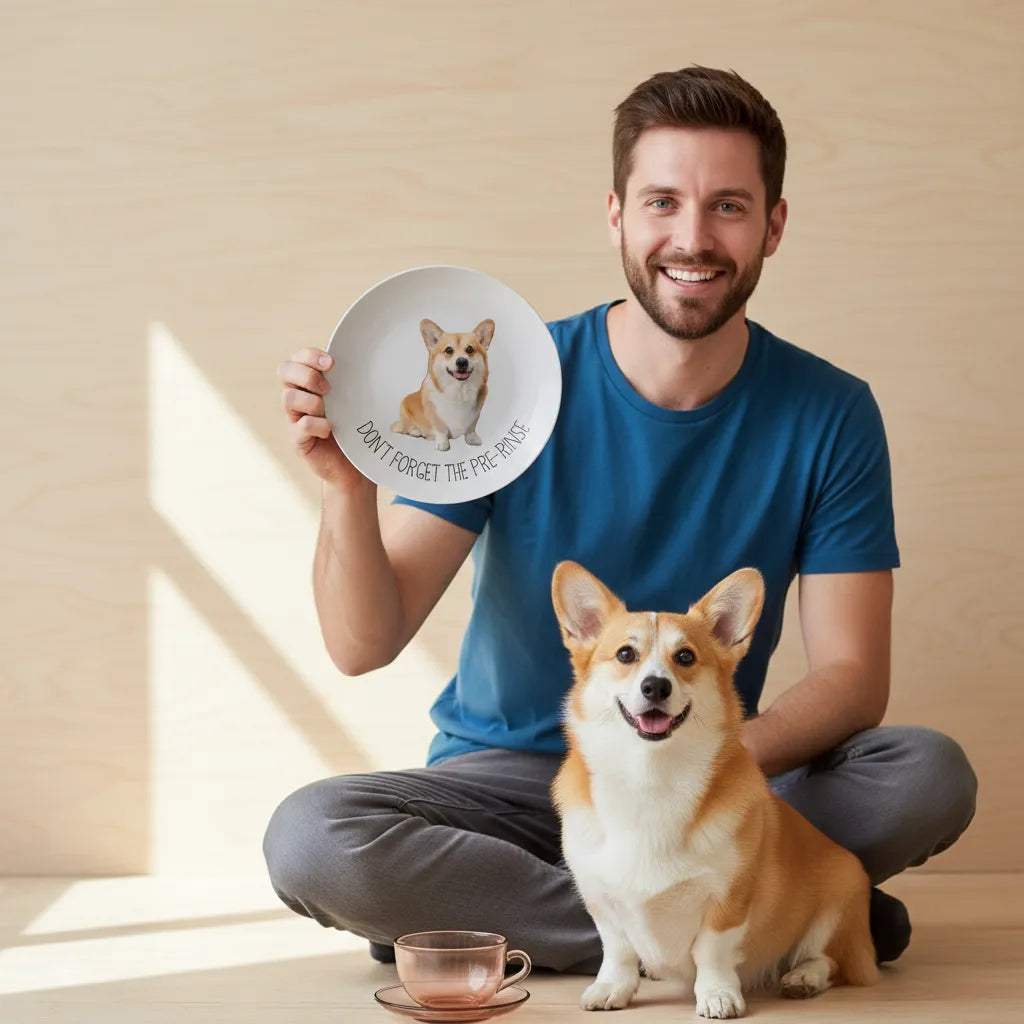 Personalized Pet Photo Plate – Funny Custom Gift for Pet Lovers