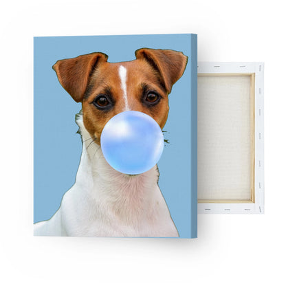 Personalized Pet Bubble Gum Canvas – Custom Pet Portrait