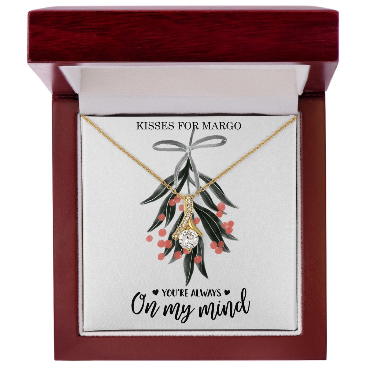 Christmas necklace gift box for girlfriend