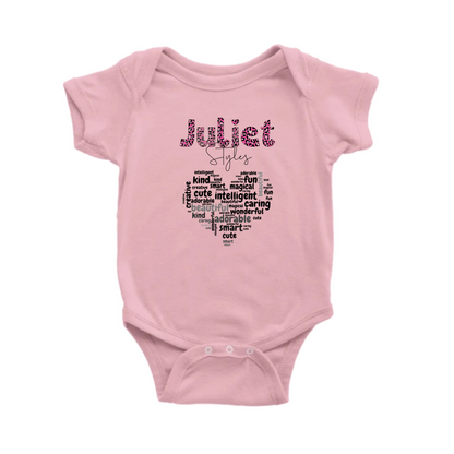Personalized All About Me "I AM" Kids Heart t-shirts and baby onesies