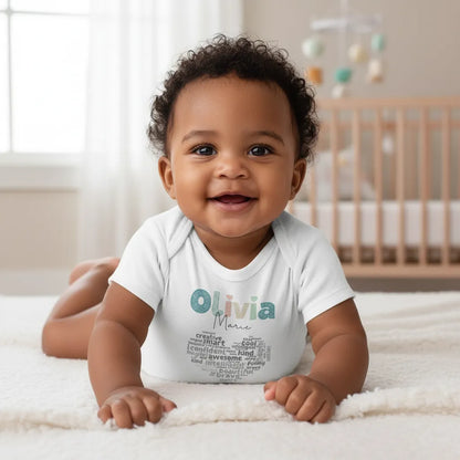 Personalized All About Me "I AM" Kids Heart t-shirts and baby onesies