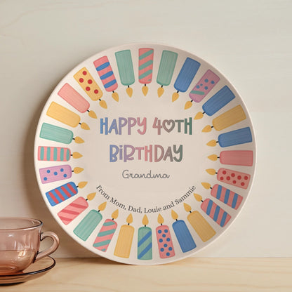 Personalized Birthday Gift Plate with Custom names and text options