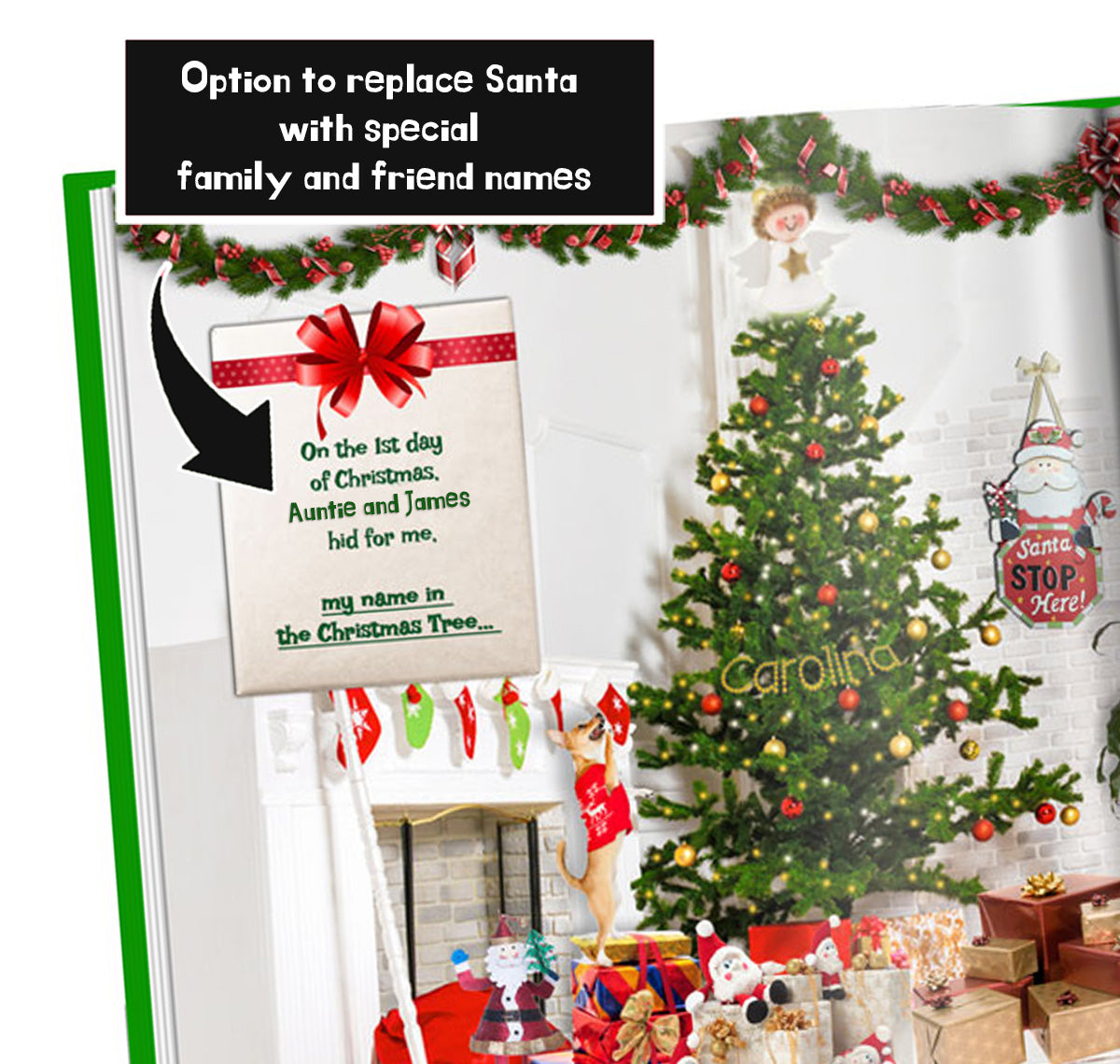 Personalized Christmas storyBook for siblings plus family names