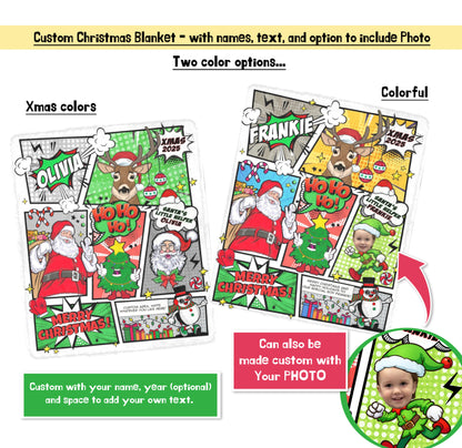 Christmas gift childrens personalized blanket for kids