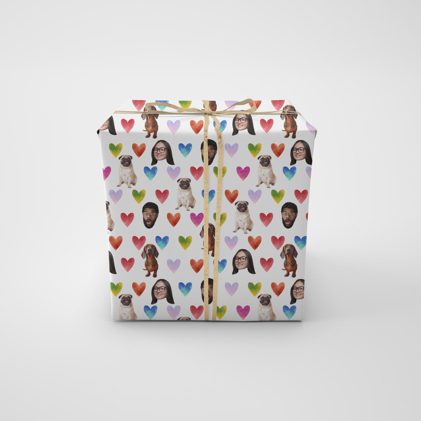 Valentines photo gift wrap, custom love gift wrapping paper