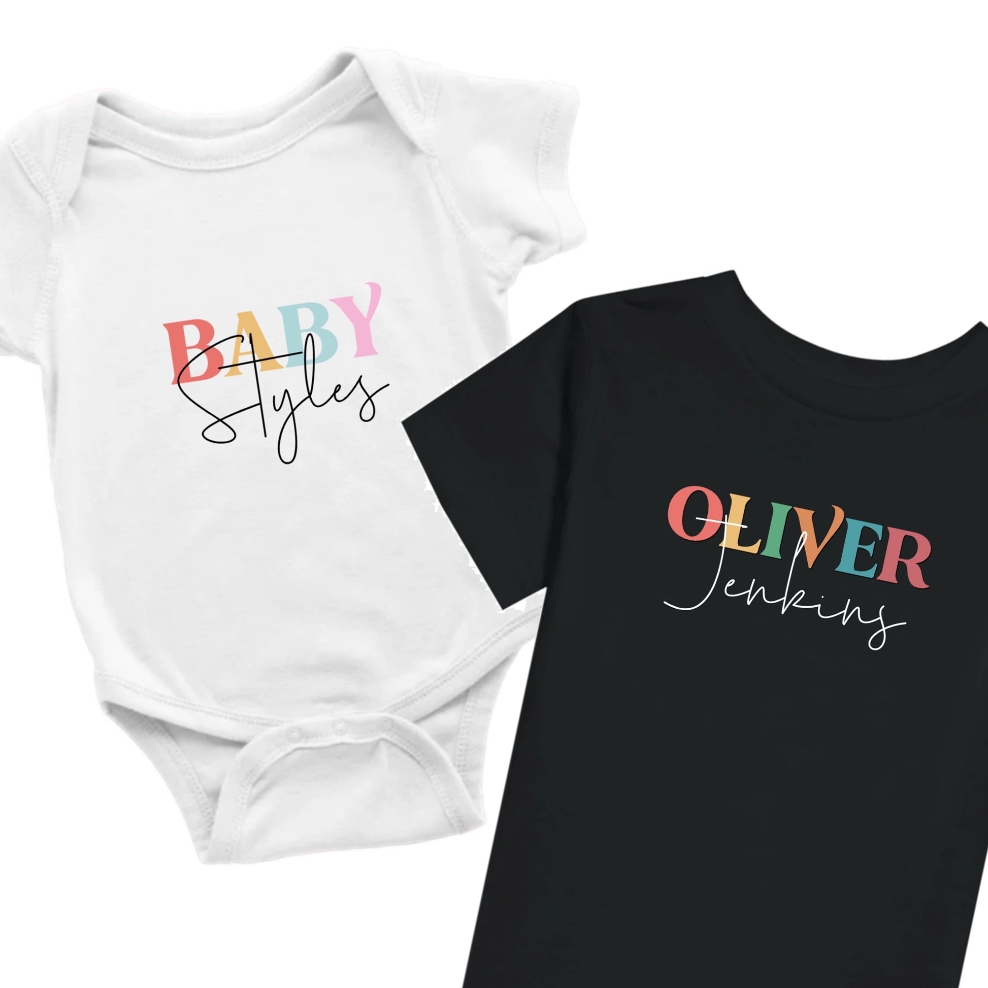 custom text tshirt personalized name kids clothing