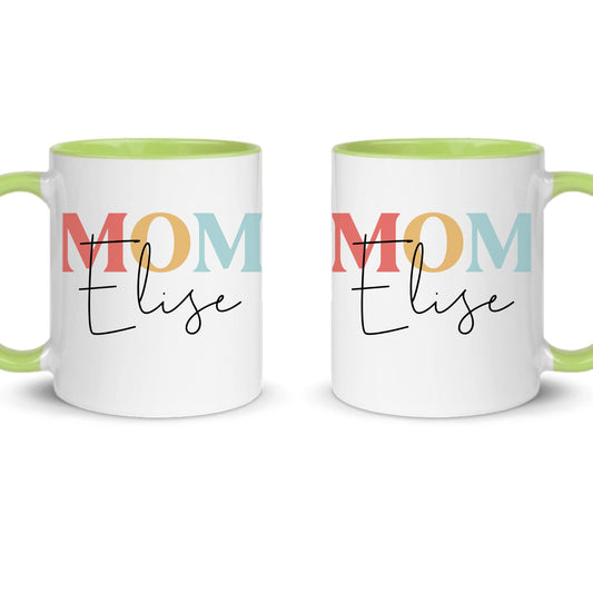 White 11oz Ceramic Mug with Color Inside