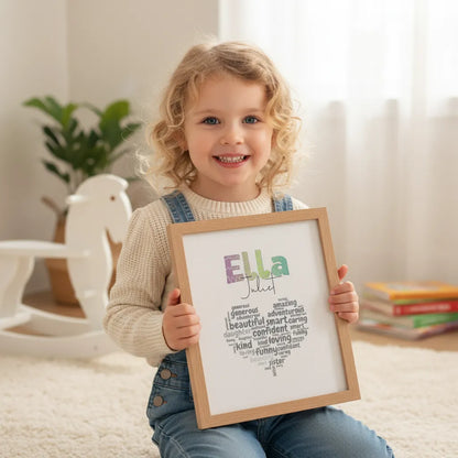 I AM art for childrens gift wall art personalized boost confidence
