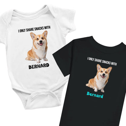 funny pet photo shirt for babies and kids