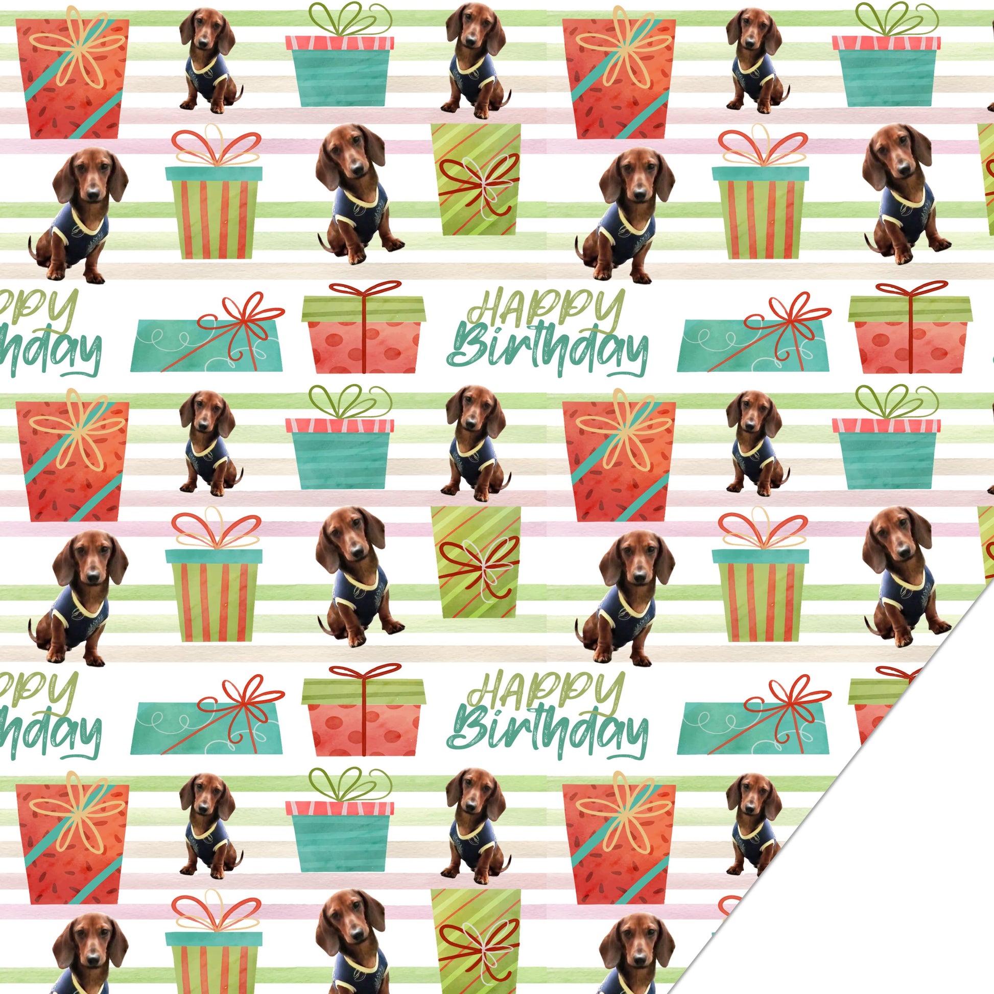 pet birthday gift wrapping paper custom with photo of your cat or dog