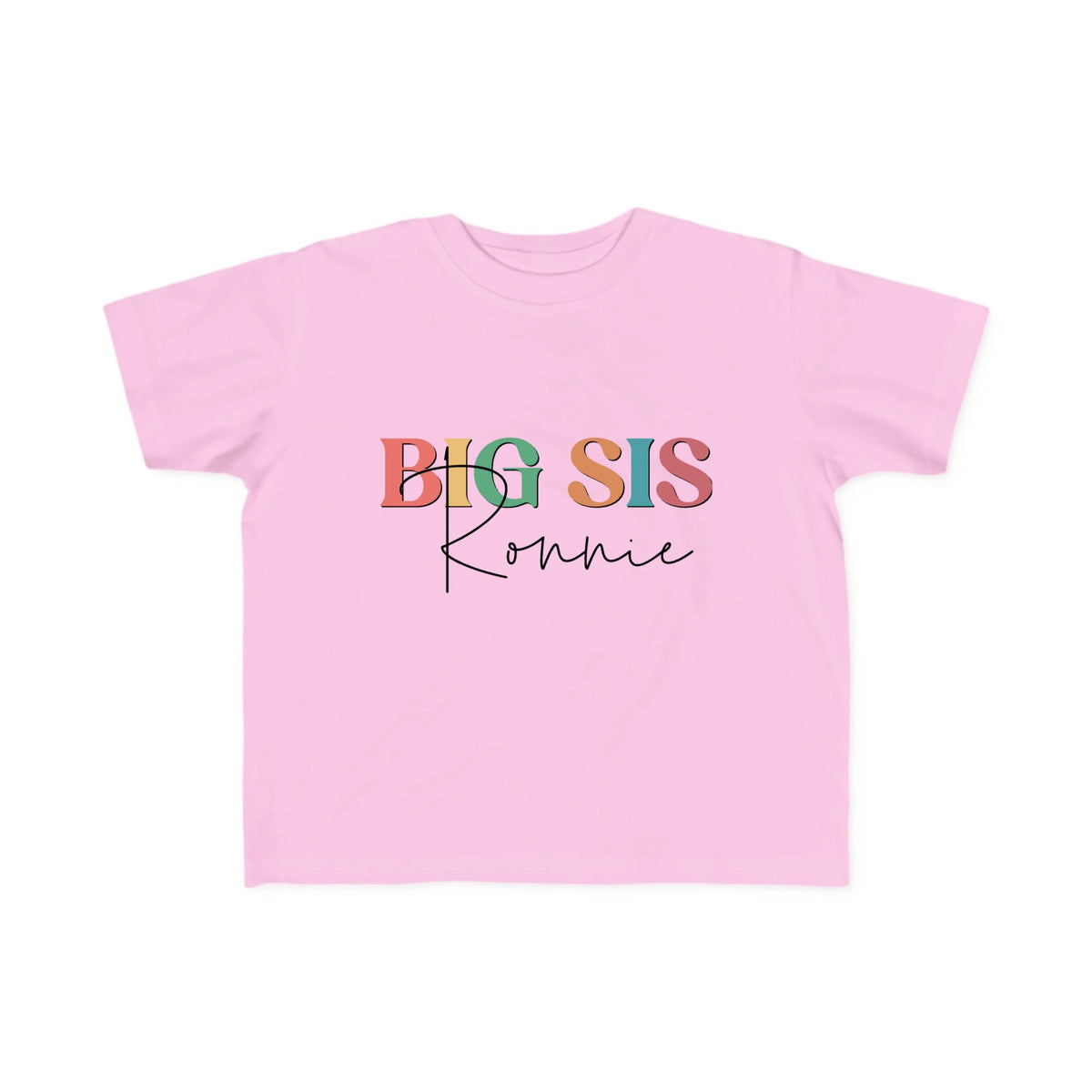 BIG SIS t-shirt for toddlers with Custom name (Made in US)