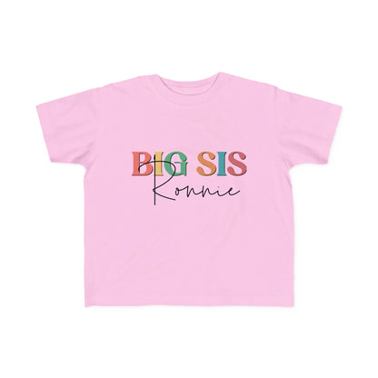 BIG SIS t-shirt for toddlers with Custom name (Made in US)