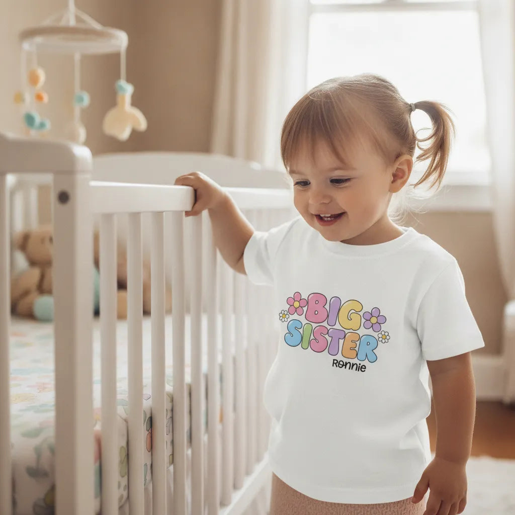Big Sister t-shirt for toddlers (Made in US)