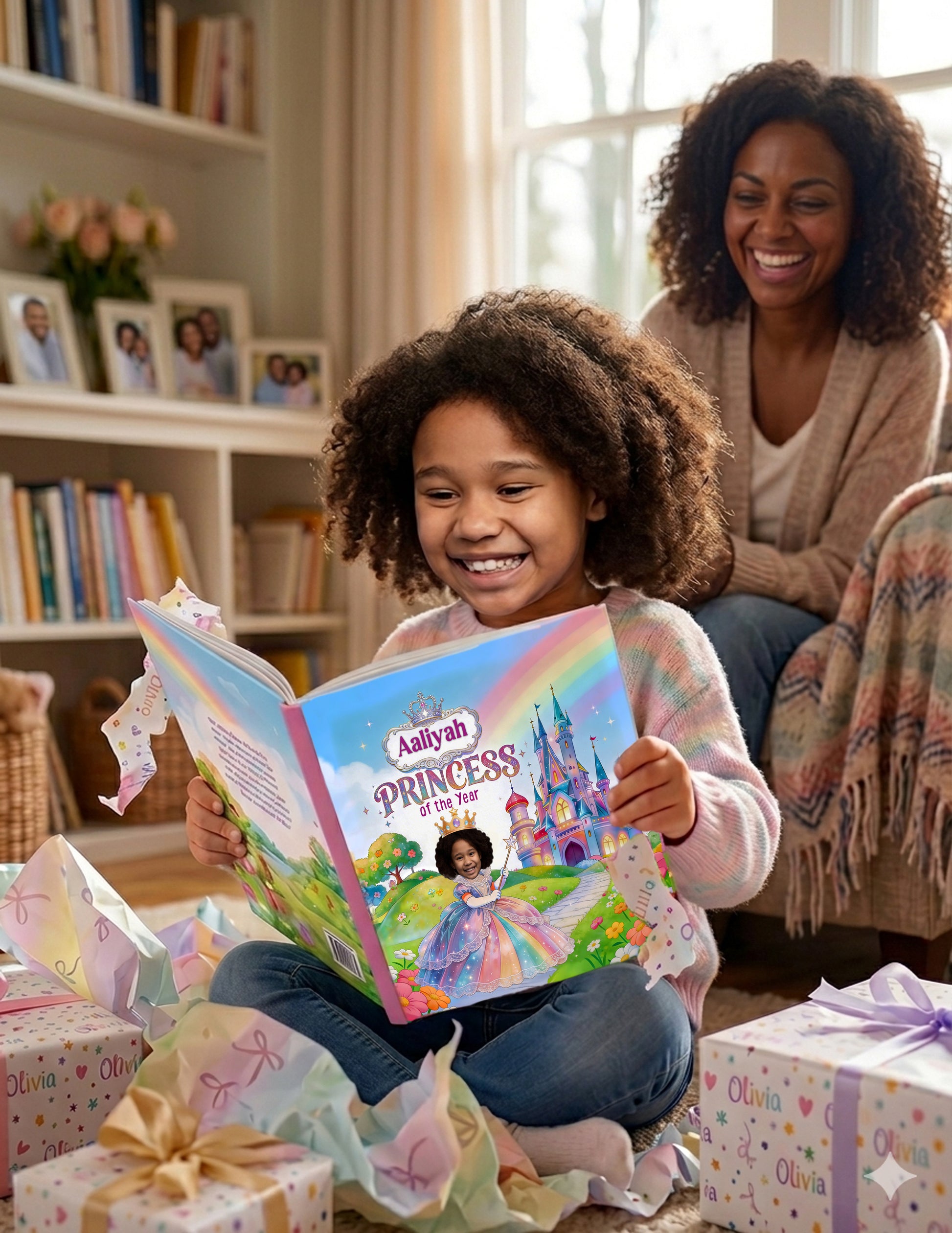best gift idea, personalized books for black girls or dark skin, any skin color works!