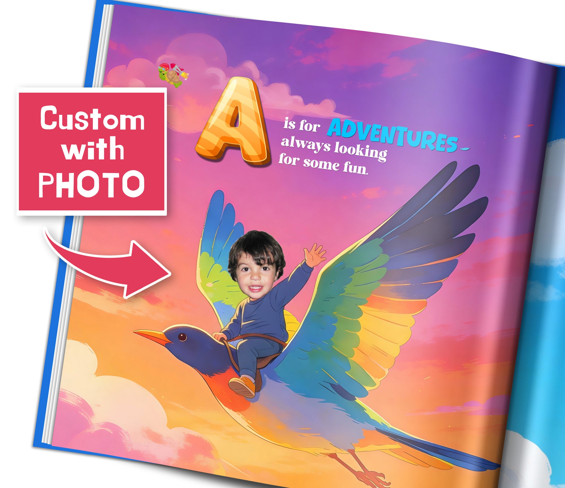 learning letters with a personalized children's book abc book with photos of children custom names