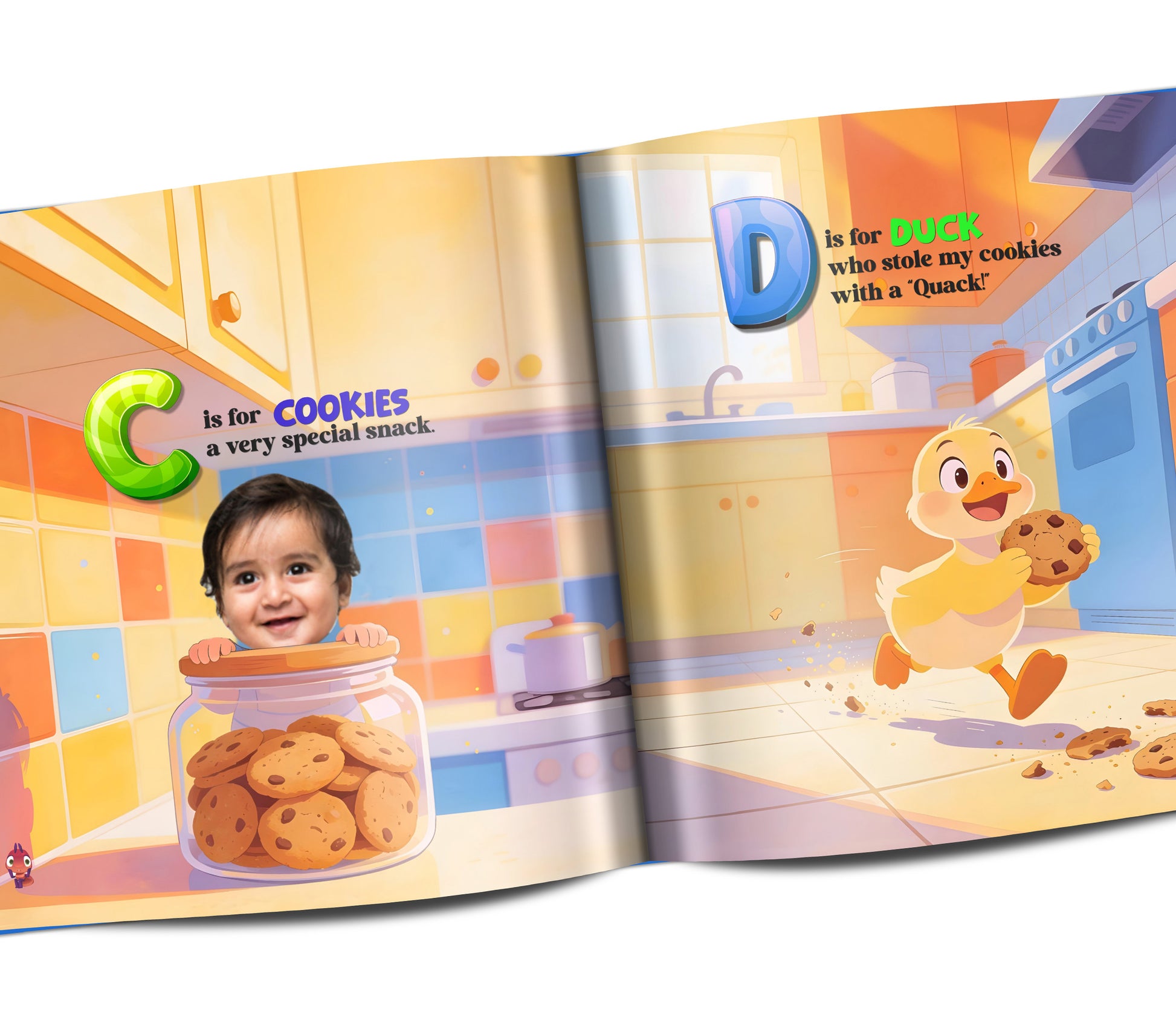educational personalized childrens book abc book with photos of children custom names