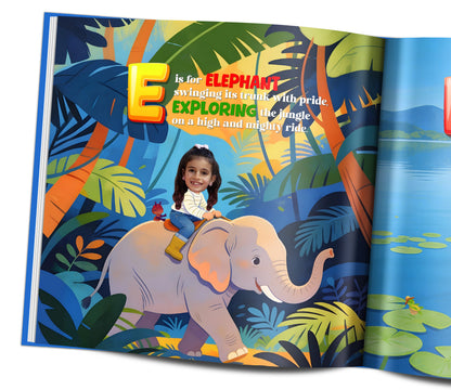 teach kids abcs and letters with a personalized children's book abc book with photos of children custom names